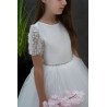 Handmade Ballerina Length First Holy Communion Dress Style NELIA SHORT