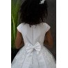 White Handmade Ballerina Length First Holy Communion Dress Style ANDREA SHORT