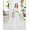 IVORY/MINT HANDMADE FIRST HOLY COMMUNION DRESS STYLE 2102