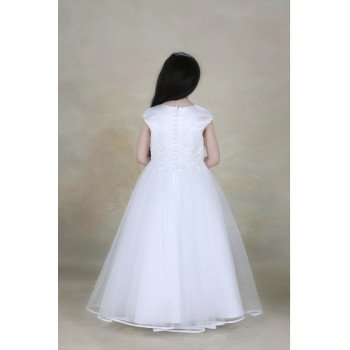 First Holy White Communion Dress Gladioli