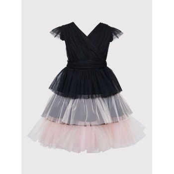 Black/Pink Confirmation Dress Style 2W-06