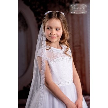 SWEETIE PIE WHITE FIRST HOLY COMMUNION VEIL STYLE 4075