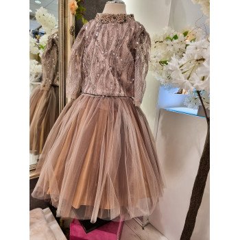 Beige/Pink 2 Piece Confirmation Set Style 2902