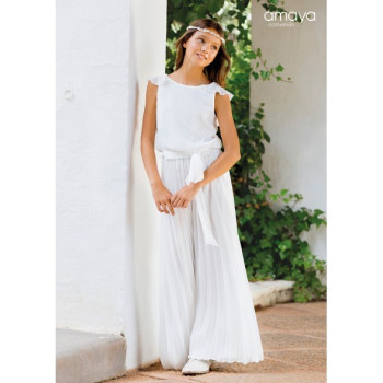 Ivory First Communion Jumpsuit Amaya Style 576034