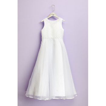 Peridot White First Holy Communion Dress Style FLORENCE