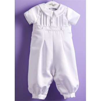 White Christening Romper & Hat Set Style NOAH