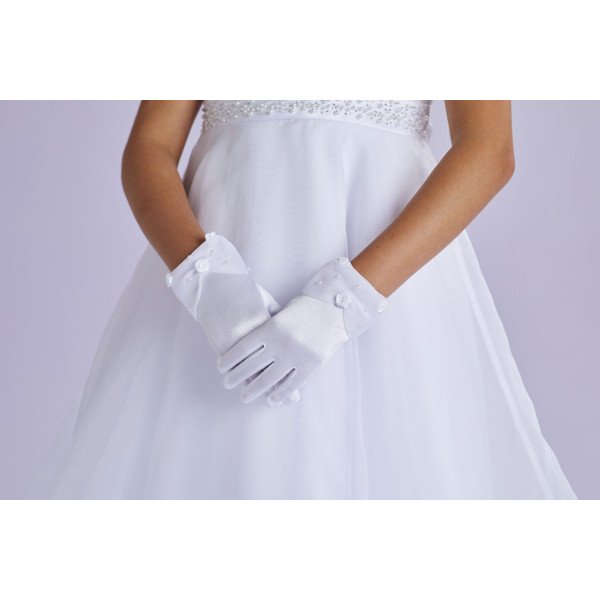 White First Holy Communion Gloves Style ZOE White First Holy Communion Gloves Style ZOE