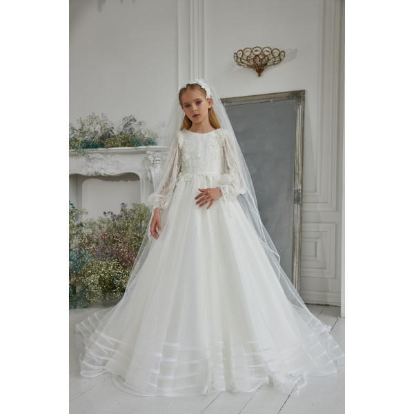 BEAUTIFUL IVORY FIRST HOLY COMMUNION DRESS STYLE 3306 BEAUTIFUL IVORY FIRST HOLY COMMUNION DRESS STYLE 3306