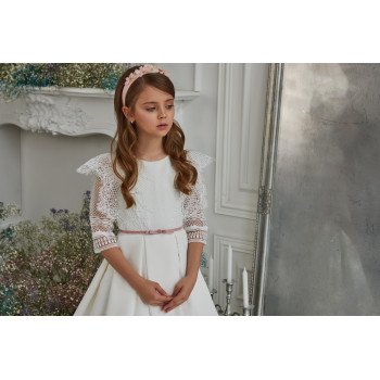 White/Pink First Holy Communion Dress Style 3317