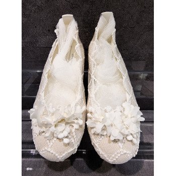 HANDMADE IVORY FIRST HOLY COMMUNION SPANISH SHOES STYLE 600813