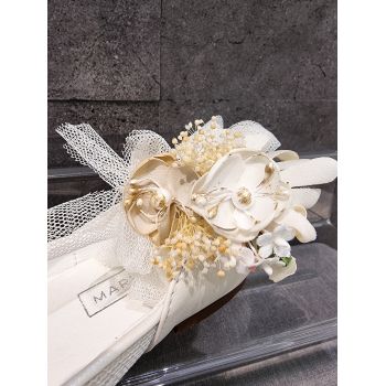 HANDMADE IVORY FIRST HOLY COMMUNION SPANISH SHOES STYLE 700809
