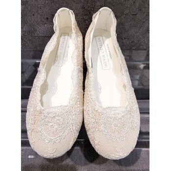 HANDMADE IVORY FIRST HOLY COMMUNION SPANISH SHOES STYLE 600814