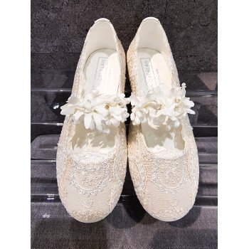 HANDMADE IVORY FIRST HOLY COMMUNION SPANISH SHOES STYLE 700805