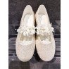 HANDMADE IVORY FIRST HOLY COMMUNION SPANISH SHOES STYLE 700805