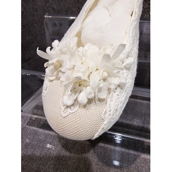 HANDMADE IVORY FIRST HOLY COMMUNION SPANISH SHOES STYLE 500809