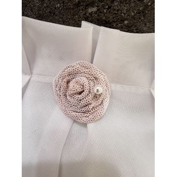 HANDMADE WHITE/PINK CARMY FIRST HOLY COMMUNION HANDBAG STYLE CL9793/55