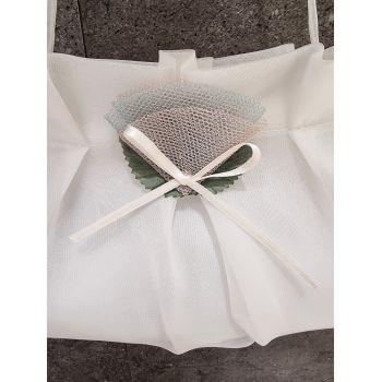 HANDMADE IVORY/MINT CARMY FIRST HOLY COMMUNION HANDBAG STYLE CL9793/65