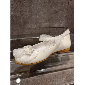 HANDMADE SPANISH IVORY FIRST HOLY COMMUNION SHOES BY TINNY SHOES STYLE 17212