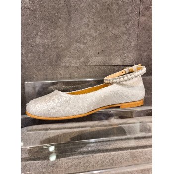 SPANISH SILVER GLITTER FIRST HOLY COMMUNION SHOES BY TINNY SHOES STYLE 16232