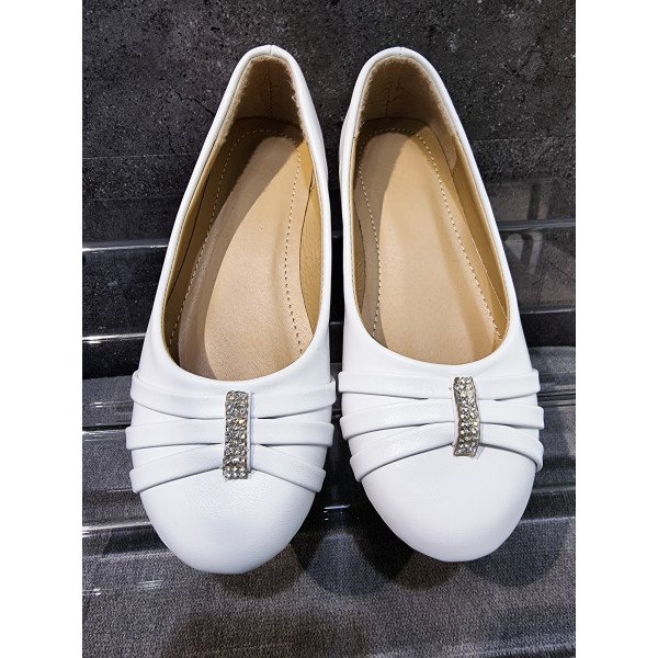 White Leather First Holy Communion Shoes Style A103 White Leather First Holy Communion Shoes Style A103