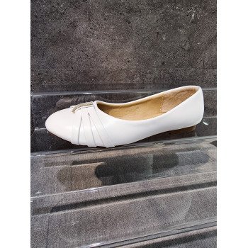 White Leather First Holy Communion Shoes Style A103
