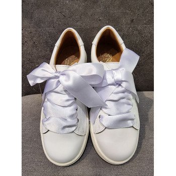 SPANISH WHITE FIRST HOLY COMMUNION SHOES BY TINNY SHOES STYLE 15074