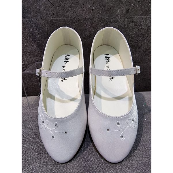 Satin White First Holy Communion Shoes Style 4956