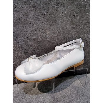 SPANISH WHITE FIRST HOLY COMMUNION SHOES BY TINNY SHOES STYLE 16233
