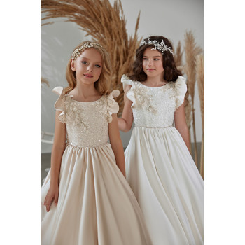 Ivory First Holy Communion Dress Style FM076