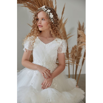 Ivory First Holy Communion Dress Style FM074