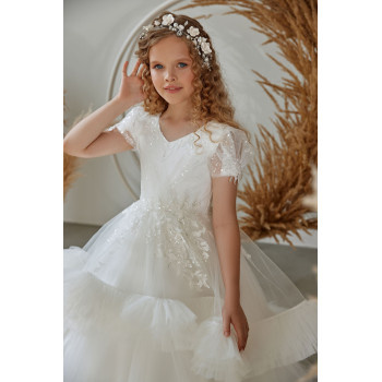 Ivory First Holy Communion Dress Style FM074
