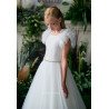 TETER WARM IVORY HANDMADE FIRST HOLY COMMUNION DRESS STYLE ES03