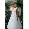 TETER WARM IVORY HANDMADE FIRST HOLY COMMUNION DRESS STYLE ES03