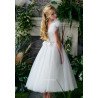 TETER WARM IVORY HANDMADE FIRST HOLY COMMUNION DRESS STYLE ES03