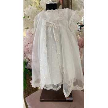 Couche Tot Baby Girls White Christening Style CHR-180