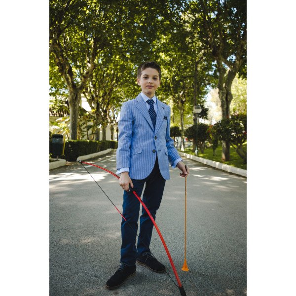 One Varones Boys Blue Stripe Blazer Style 10-04078 One Varones Boys Blue Stripe Blazer Style 10-04078