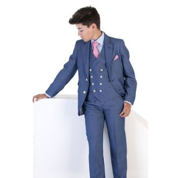 2 Piece Elegant Blue First Holy Communion/Special Occasion Suit Style 10-03035