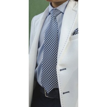 ONE VARONES BOYS NAVY & WHITE HOUNDSTOOTH FIRST HOLY COMMUNION/SPECIAL OCCASION BOYS TIE STYLE 10-08023 188