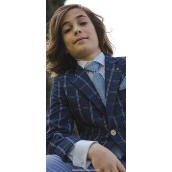ONE VARONES SALMON BLUE FIRST HOLY COMMUNION/SPECIAL OCCASION BOYS TIE STYLE 10-08023G 155