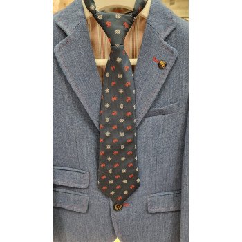 ONE VARONES BOYS NAVY FIRST HOLY COMMUNION/SPECIAL OCCASION BOYS TIE WITH MARINE MOTIF STYLE 10-08023 166