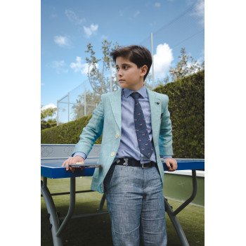 ONE VARONES DACHSHUND BOYS NAVY FIRST HOLY COMMUNION/SPECIAL OCCASION BOYS TIE WITH MARINE MOTIF STYLE 10-08023 176