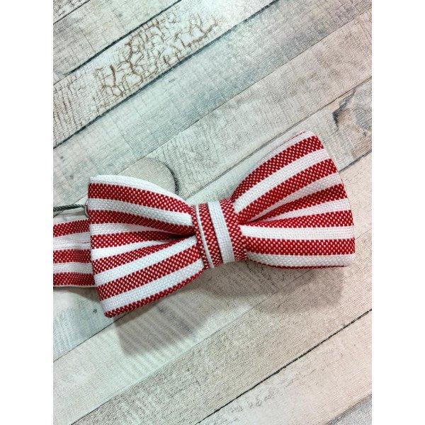 ONE VARONES STRIPED RED/WHITE FIRST HOLY COMMUNION/SPECIAL OCCASION BOW TIE STYLE 10-08015A 123 ONE VARONES STRIPED RED/WHITE FIRST HOLY COMMUNION/SPECIAL OCCASION BOW TIE STYLE 10-08015A 123