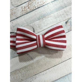 ONE VARONES STRIPED RED/WHITE FIRST HOLY COMMUNION/SPECIAL OCCASION BOW TIE STYLE 10-08015A 123