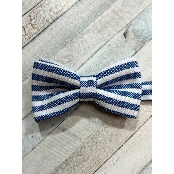 ONE VARONES STRIPED BLUE/WHITE FIRST HOLY COMMUNION/SPECIAL OCCASION BOW TIE STYLE 10-08015A 122 ONE VARONES STRIPED BLUE/WHITE FIRST HOLY COMMUNION/SPECIAL OCCASION BOW TIE STYLE 10-08015A 122