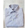 ONE VARONES WHITE/NAVY STRIPED FIRST HOLY COMMUNION/SPECIAL OCCASION SHIRT STYLE 10-06095