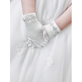 First Holy Communion Satin Gloves Style 787