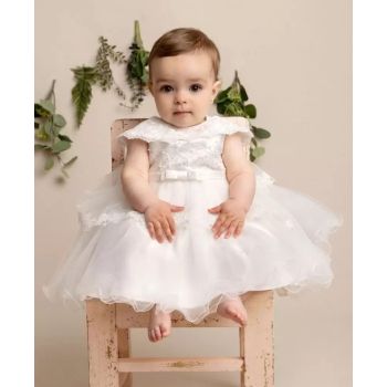 CHRISTENING BABY GIRL DRESS IN IVORY STYLE HAZEL