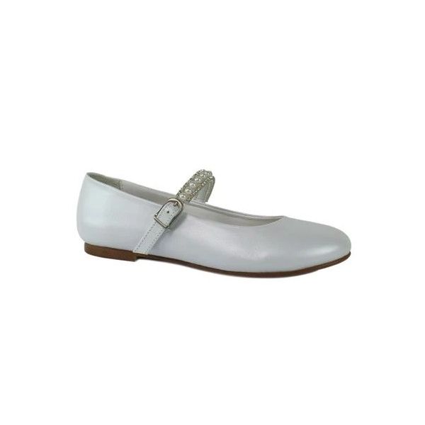 White Handmade Spanish First Holy Communion Shoes Style 6439-00