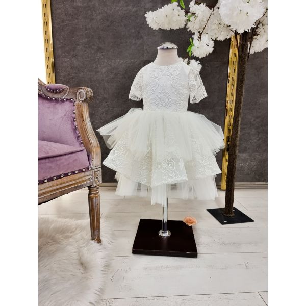 Handmade Ivory Christening Dress Style ALIZA