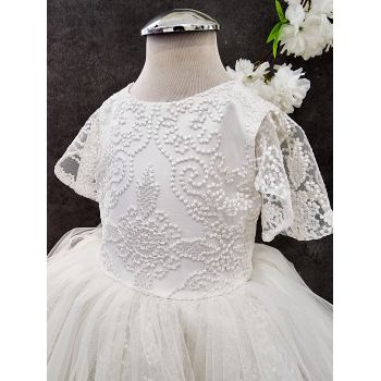 Handmade Ivory Christening Dress Style ALIZA